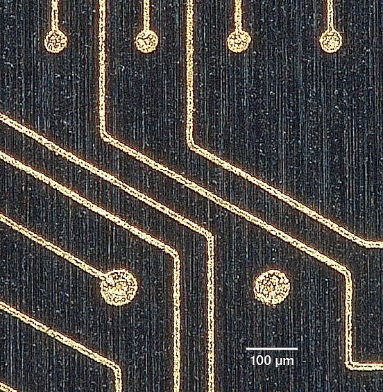 Detail of face-up die package-on-package (PoP)