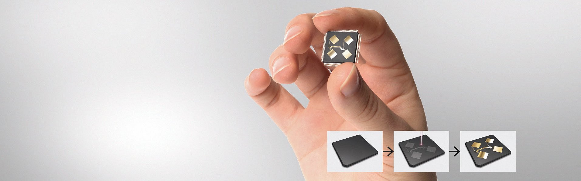 AMP technology process steps for semiconductor housings AMP technology process steps for semiconductor housings